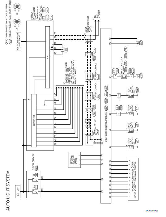 Nissan Rogue Service Manual: Wiring diagram - Halogen headlamp